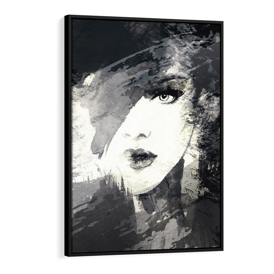 Obraz w ramie 70x100 - Abstrakcyjna wizja kobiety - abstrakcja, kobieta - rama czarna
