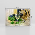 Obraz na płótnie 100x70 - Wino winogrona i kieliszki - wino, winogrona