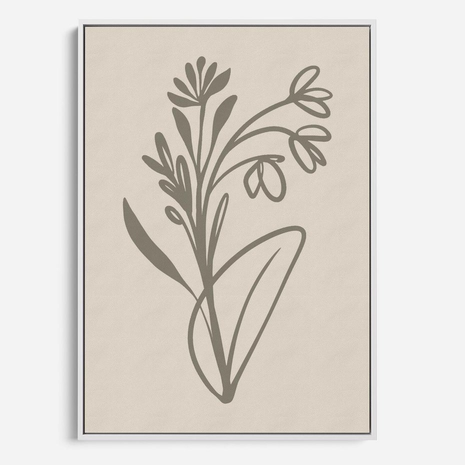 Obraz w ramie 50x70 - Kwiatowe Spektrum - nowoczesny plakat, subtelna sztuka - rama biała