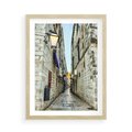 Plakat w ramie 50x70 - Urok Włoskiej Uliczki - włoska, uliczka - rama drewno
