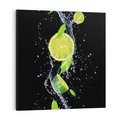 Obraz na płótnie 40x40 - Świeżość Cytrusów - limonki, cytryny