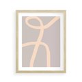 Plakat w ramie 40x50 - Beżowe Boho Zaplątanie - minimalistyczny obraz, nowoczesny - rama drewno