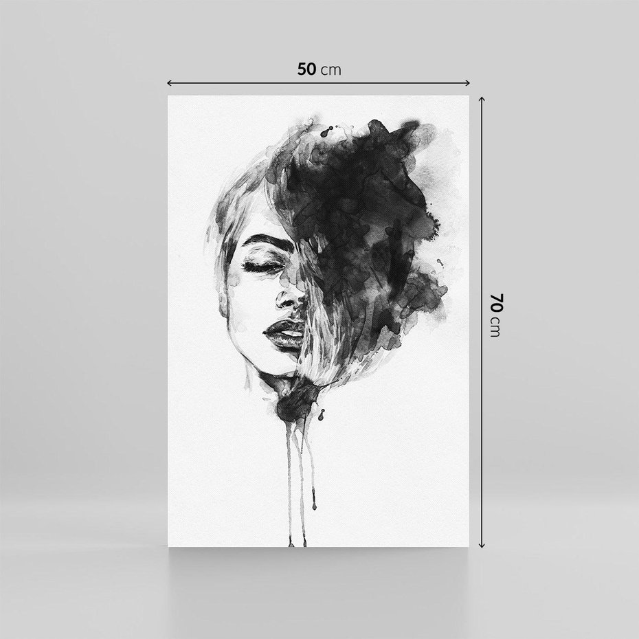 Obraz na płótnie 50x70 - Kobieta w akwareli - kobieta, akwarela