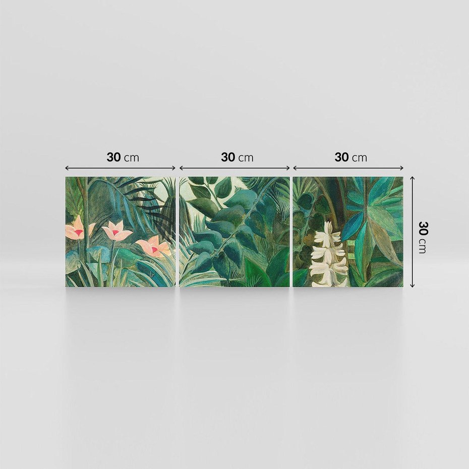 Obraz na płótnie 90x30 - "The Equatorial Jungle " (1909) Henri Rousseau - Reprodukcja - reprodukcja, obraz na płótnie