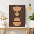 Obraz w ramie 50x70 - Impulsy Przestrzeni - mid century styl, nowoczesna grafika - rama drewno