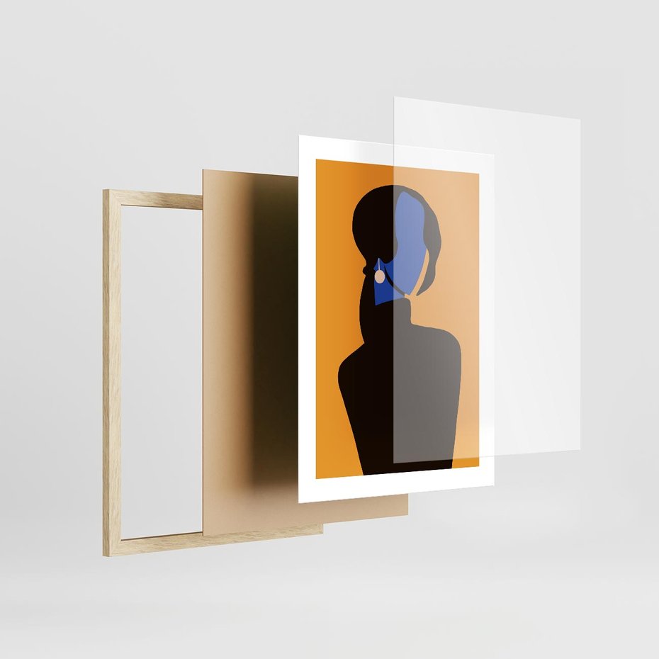 Plakat w ramie 30x40 - Transformacja Form - sztuka nowoczesna, plakat - rama drewno