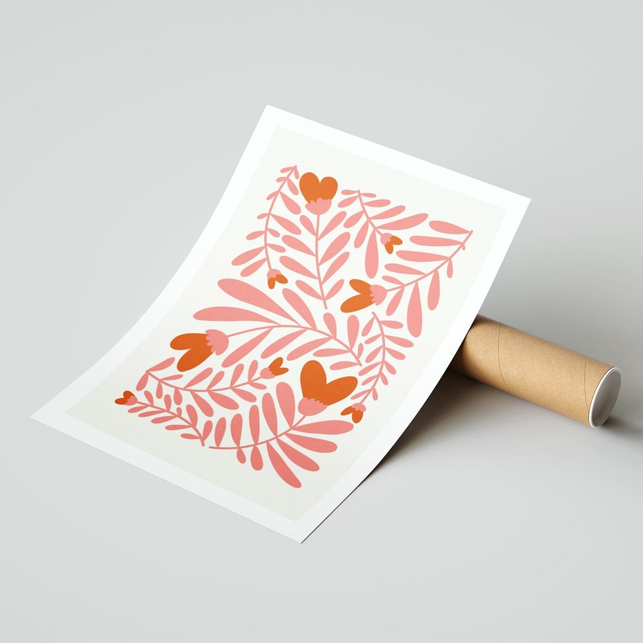 Plakat bez ramy 30x40 - Taniec komplementarnych barw - kwiaty, pastelowe kolory