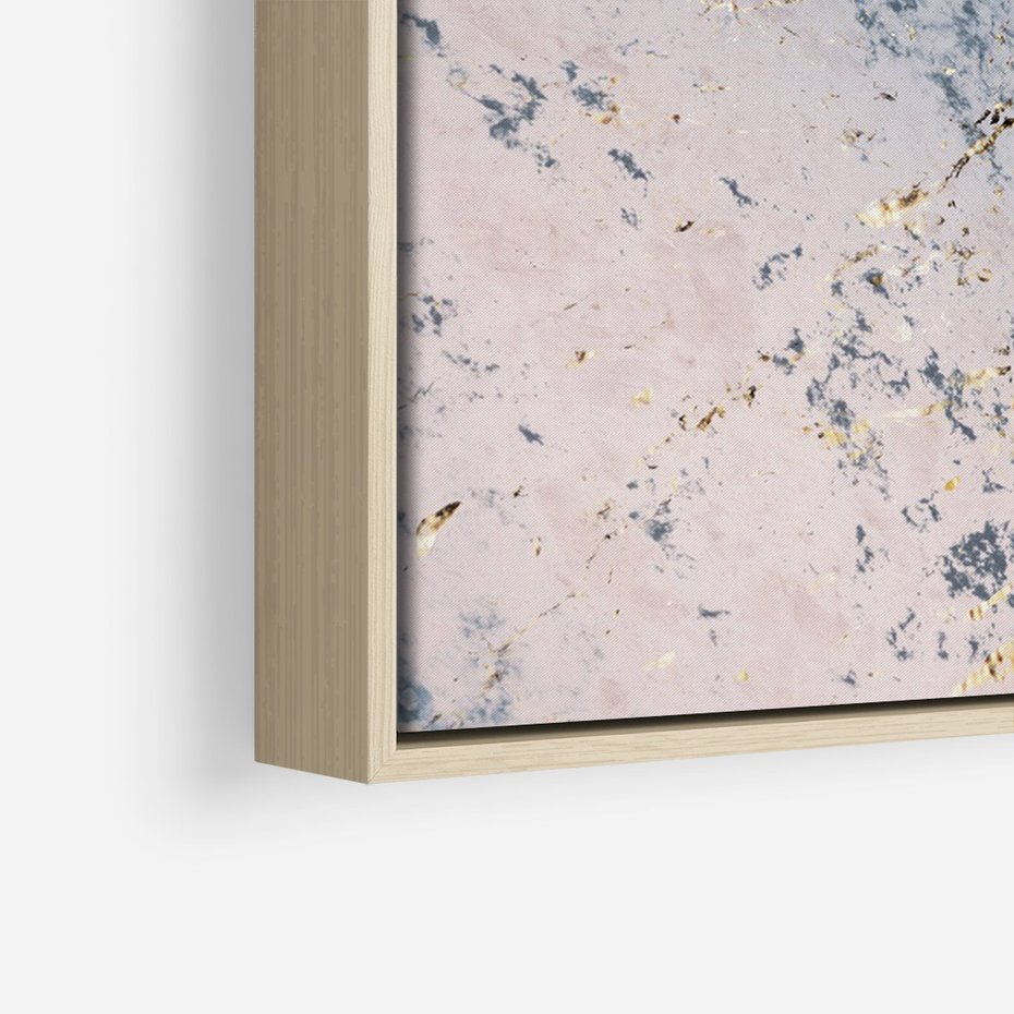 Obraz w ramie 70x100 - Elegancja i Wyrafinowanie - marmur, złoto - rama drewno