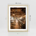 Plakat w ramie 30x40 - Smak i styl - restauracja, architektura - rama drewno