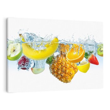 Obraz na płótnie 120x80 - Owoce w tropikalnym klimacie - owoce, woda