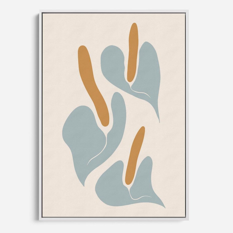 Obraz w ramie 80x120 - Kwiaty Pasteli - kwiaty, nowoczesne i minimalistyczne - rama biała