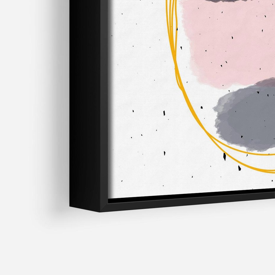 Obraz w ramie 50x50 - Migocące Odbicia - abstrakcyjna kompozycja, jak ręcznie malowana - rama czarna