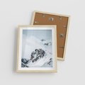 Plakat w ramie 40x50 - Górski Majestat - górskie szczyty pod śniegiem, górski krajobraz - rama drewno