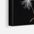 Obraz w ramie 50x50 - Delikatność Wiatru - dmuchawce, makro - rama czarna