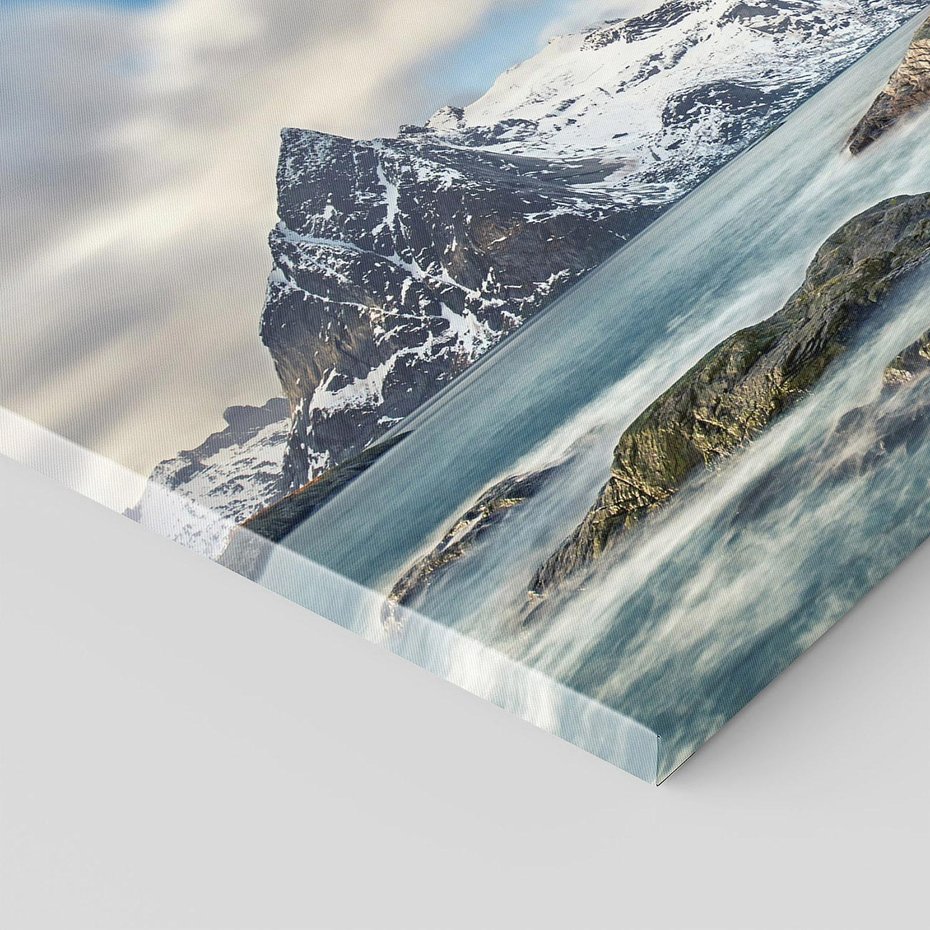 Obraz na płótnie 70x50 - Norweskie jezioro wśród gór - norwegia, jezioro