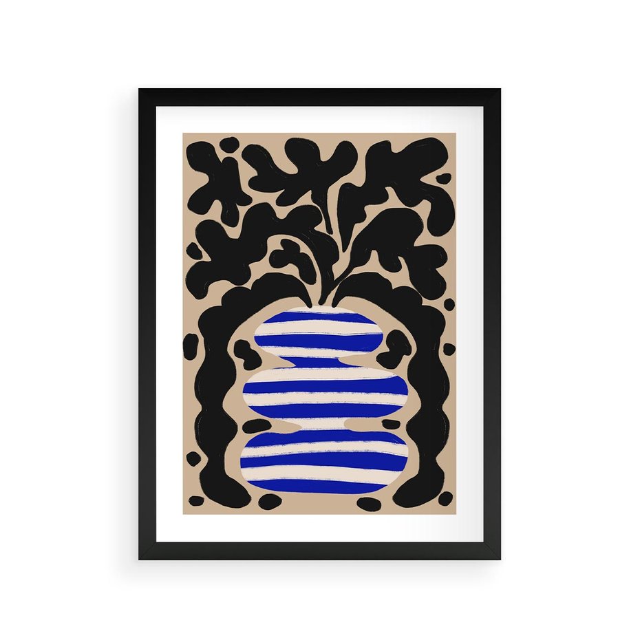 Plakat w ramie 30x40 - Boho Wizje - abstrakcyjny plakat, ciekawe formy - rama czarna