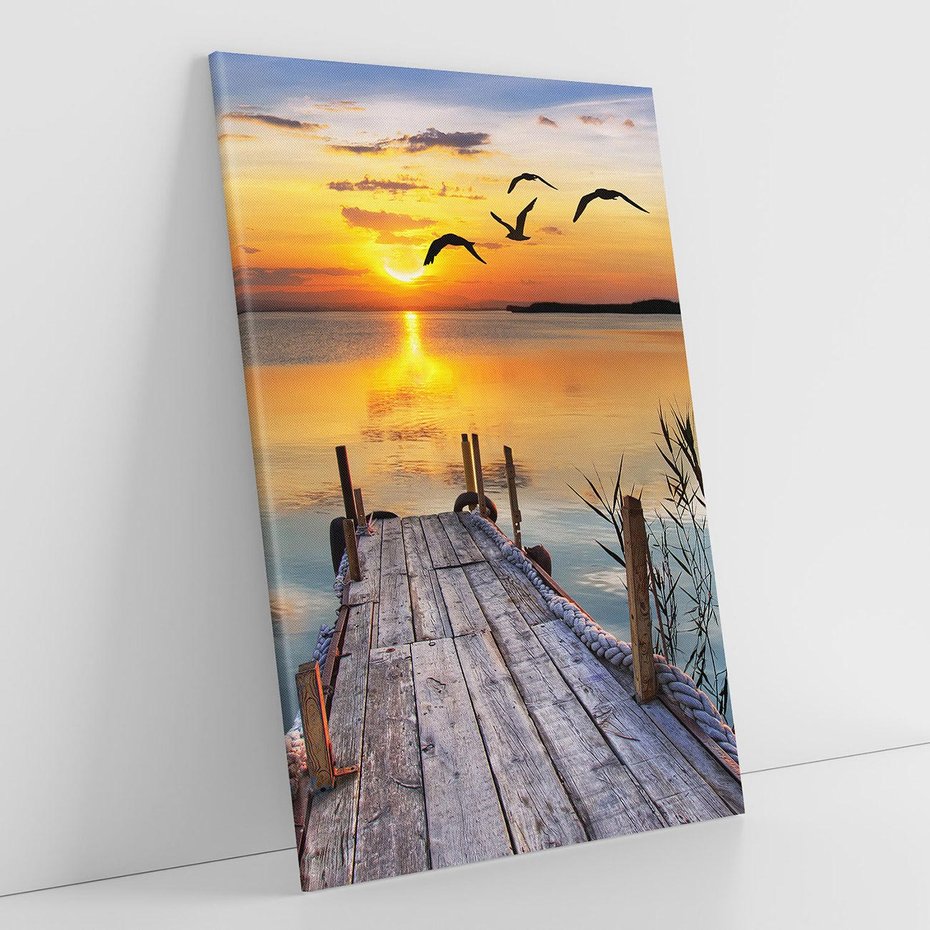 Obraz na płótnie 50x70 - Magia zachodu słońca - zachód, słońca