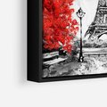 Obraz w ramie 50x50 - Paryż Wieża - Paryż, Wieża - rama czarna