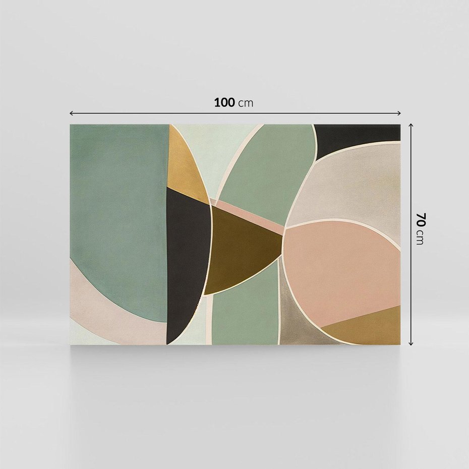 Obraz na płótnie 100x70 - Abstrakcyjne Pudry - abstrakcyjne kształty, plamy