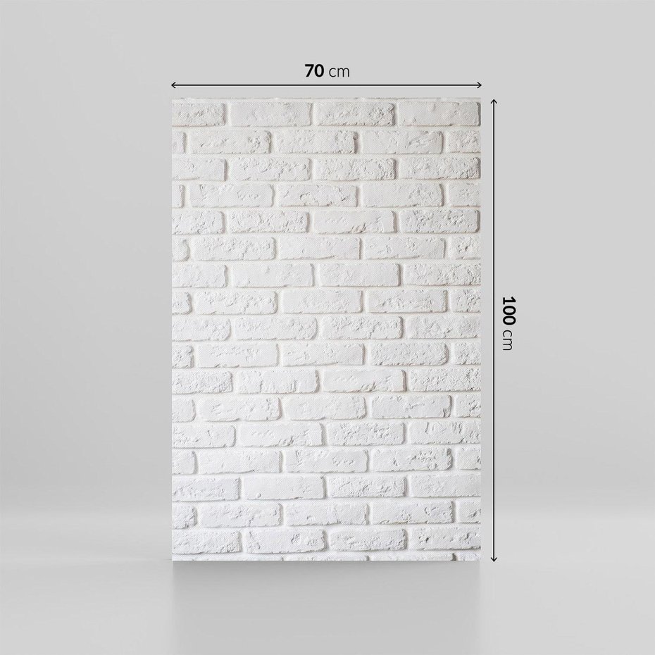 Obraz na płótnie 70x100 - Wymiarowa Struktura - ściana, cegła