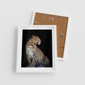 Plakat w ramie 40x50 - Elegancja Jaguarowej Pantery - jaguar, pantera - rama biała