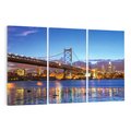 Obraz na płótnie 120x80 - Zachód słońca na moście w Filadelfii - Filadelfia, most