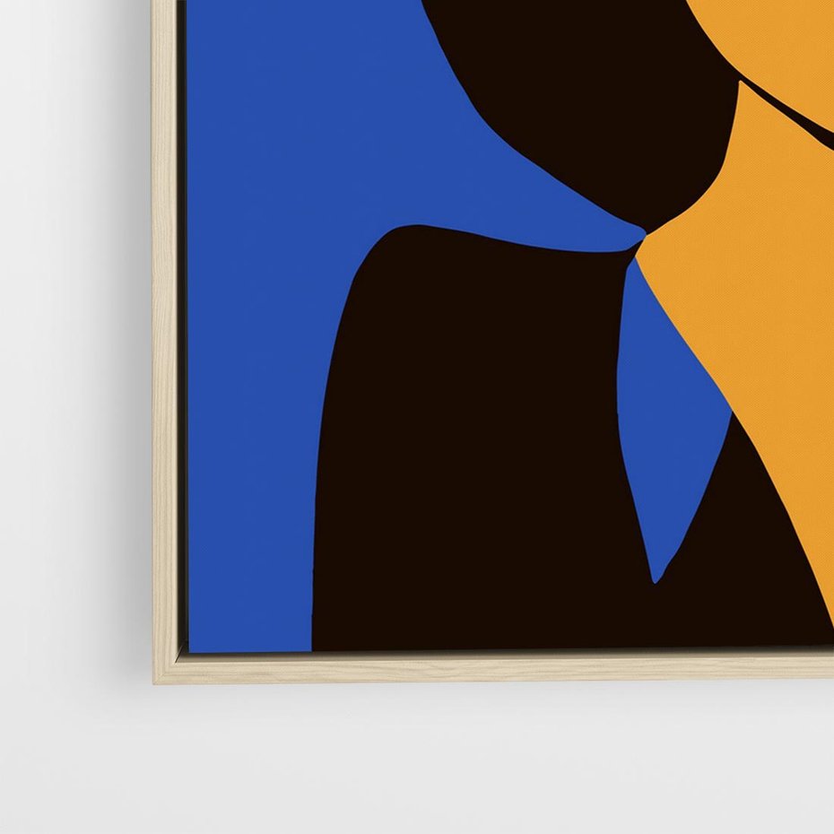 Obraz w ramie 50x50 - Modernistyczne Wibracje - sztuka nowoczesna, plakat - rama drewno