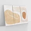 Obraz na płótnie 120x80 - Beżowa Harmonia - abstrakcyjne, nieregularne plamy