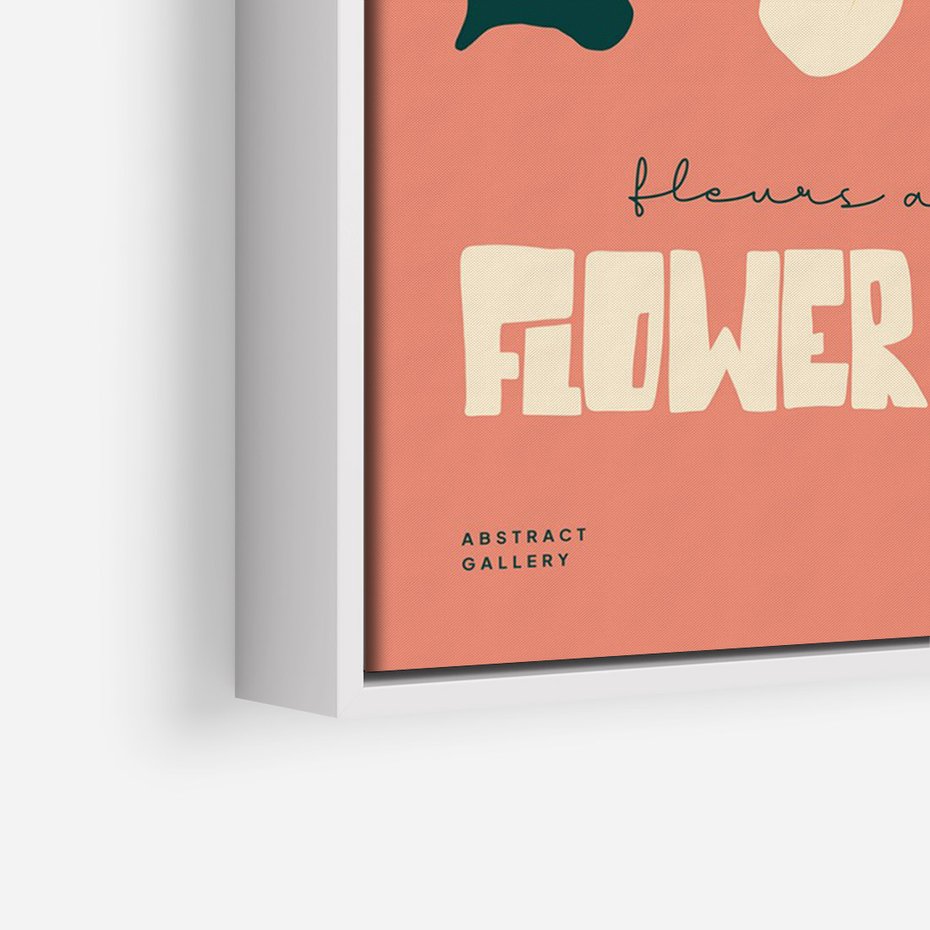 Obraz w ramie 80x120 - Szkicowane Kolorowe Uczucia - kwiatowa kompozycja, minimalizm - rama biała