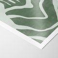 Plakat bez ramy 50x70 - Zieleń Odpoczynku - zielony plakat, nieregularne splątane linie