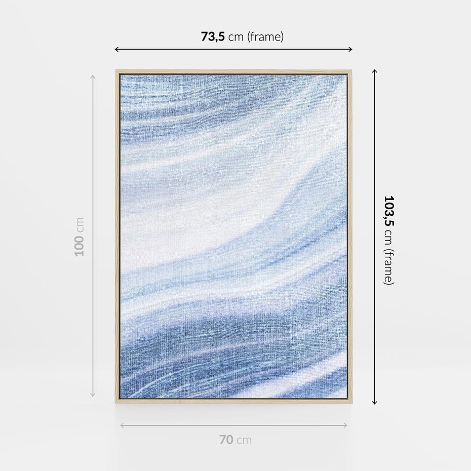 Obraz w ramie 70x100 - Abstrakcyjna akwarela - abstrakcja, akwarela - rama drewno