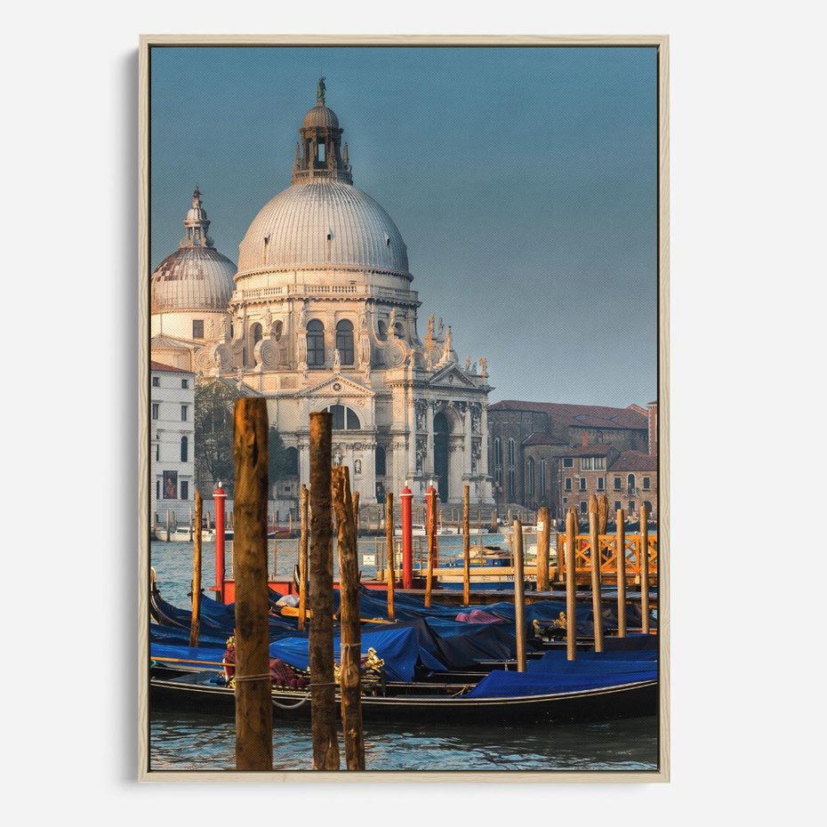 Obraz w ramie 50x70 - Urok Wenecji - fotografia, przystań w Wenecji - rama drewno
