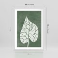 Plakat w ramie 50x70 - Migotliwe Wnętrze Zieleni - zielony plakat, roślinne motywy - rama biała