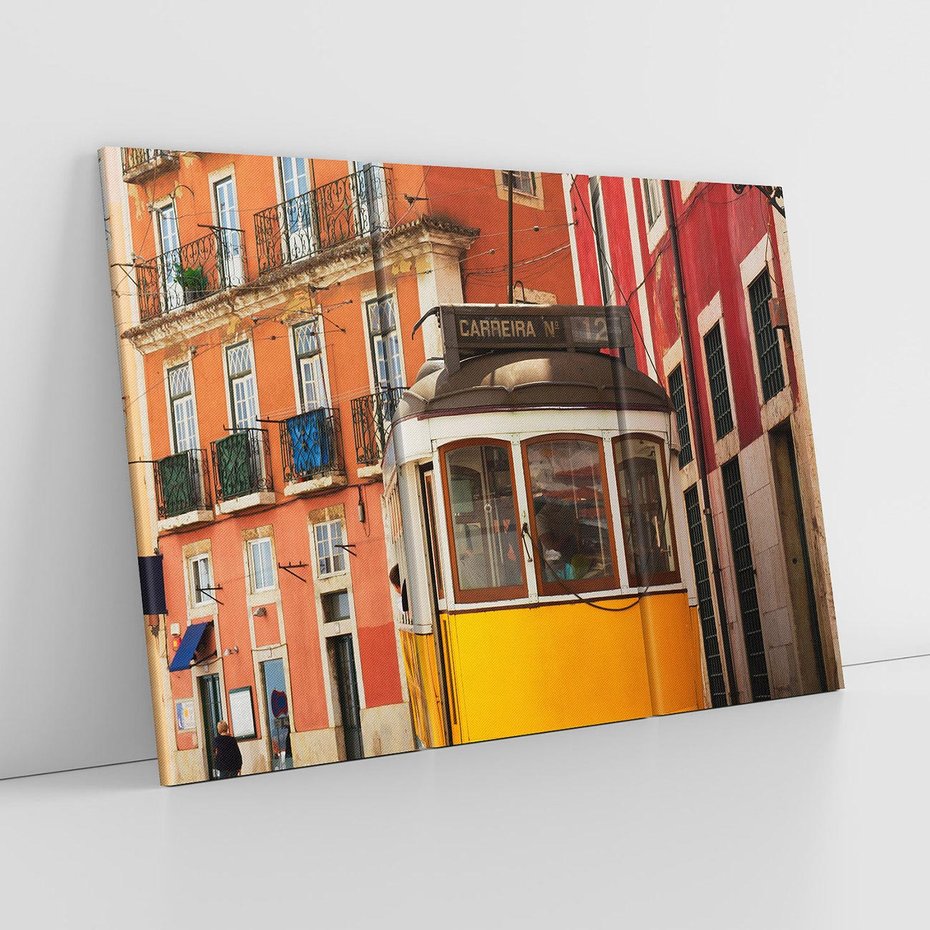 Obraz na płótnie 120x80 - Urok tramwaju w Lizbonie - Lizbona, tramwaj