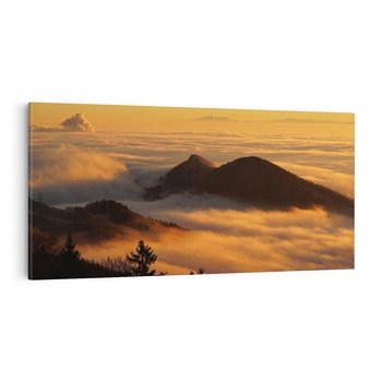 Obraz na płótnie 120x60 - Górzysty ukryty las - góry, las