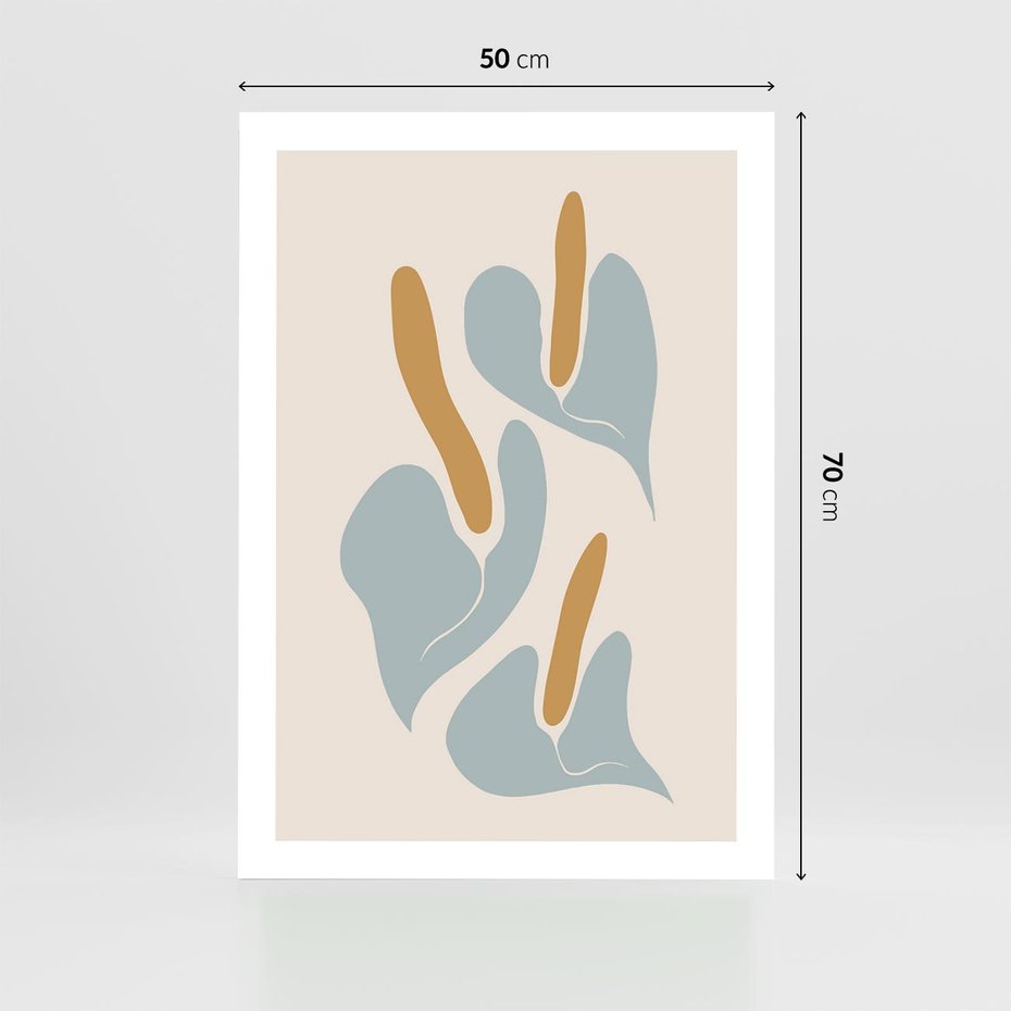 Plakat bez ramy 50x70 - Kwiaty Pasteli - kwiaty, nowoczesne i minimalistyczne