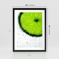 Plakat w ramie 30x40 - Świeżość i kwasowość limonki - limnka, owoce - rama czarna