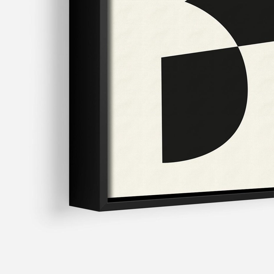Obraz w ramie 50x50 - Rozświetlony Cień - abstrakcyjna sztuka, geometria - rama czarna