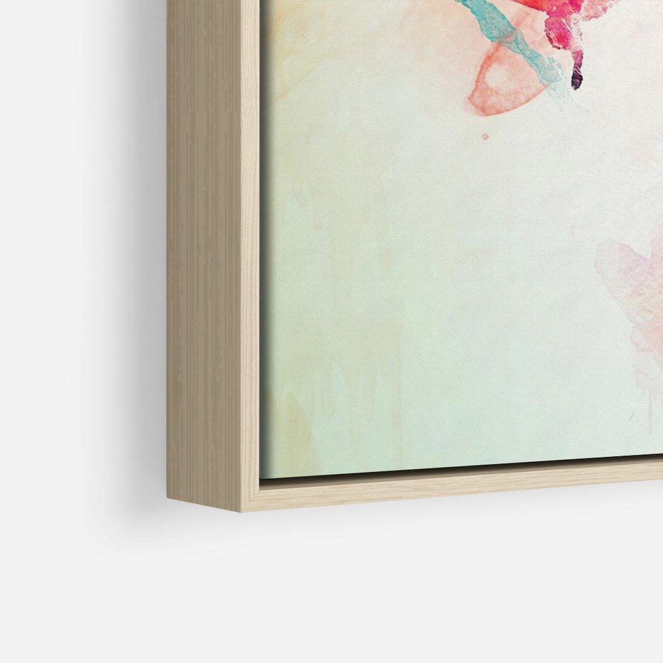 Obraz w ramie 70x50 - Eteryczna Głębia Dusz - portret twarz kobiety, wyraziste oczy - rama drewno