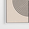 Obraz w ramie 50x50 - Puls Abstrakcji - abstrakcyjne linie, geometria - rama biała