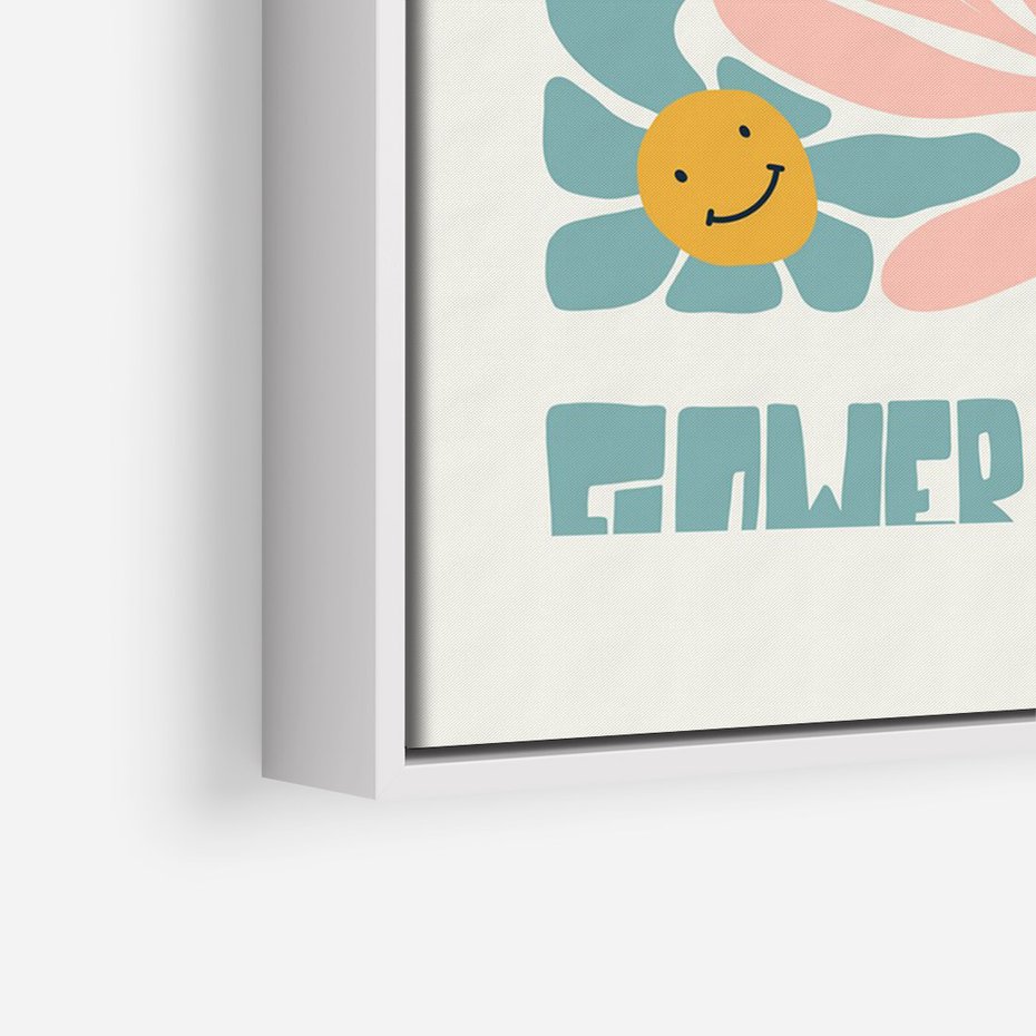 Obraz w ramie 50x70 - Harmonia płatków kwiatów - kwiatowa retro kompozycja, pastelowe kolory - rama biała