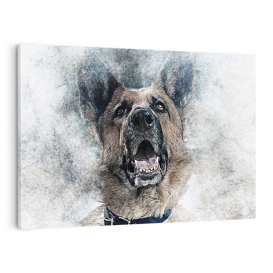 Obraz na płótnie 120x80 - Pies - wierny towarzysz - pies, sztuka