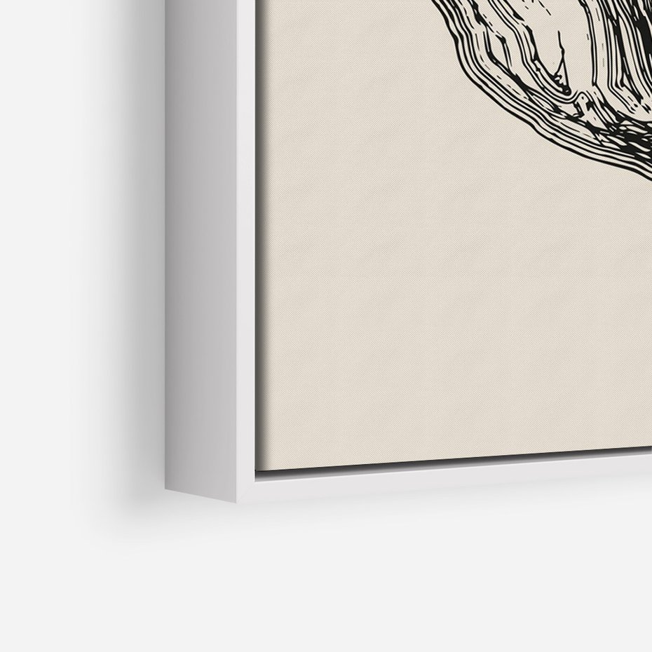 Obraz w ramie 70x100 - Abstrakcyjne Odbicie - abstrakcyjne odbicie, biało czarny - rama biała