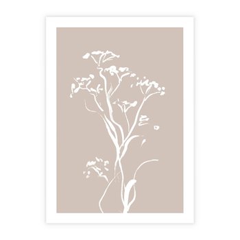 Plakat bez ramy 30x40 - Harmonijne Mini Boho - minimalistyczny delikatny obraz, beżowe odcienie