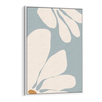 Obraz w ramie 50x70 - Pastelowe Marzenia Kwiatów - kwiaty, nowoczesne i minimalistyczne - rama biała