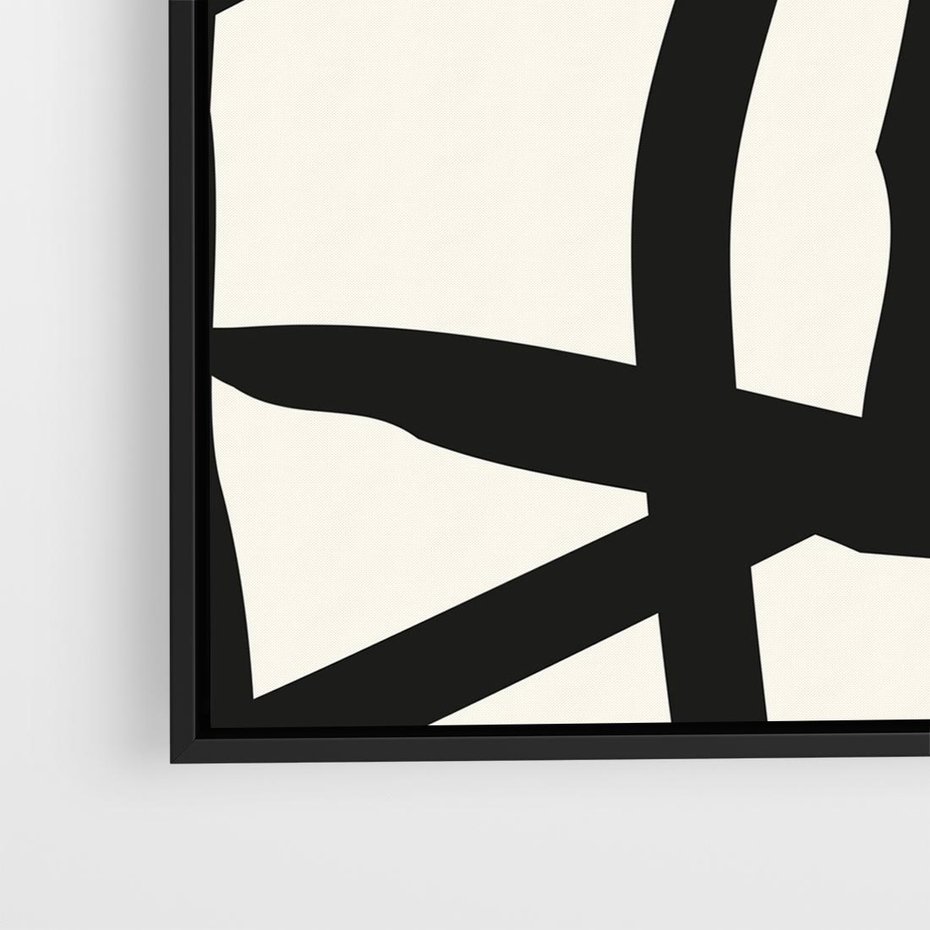 Obraz w ramie 50x50 - Impresje Wymiaru - linie, abstrakcja - rama czarna