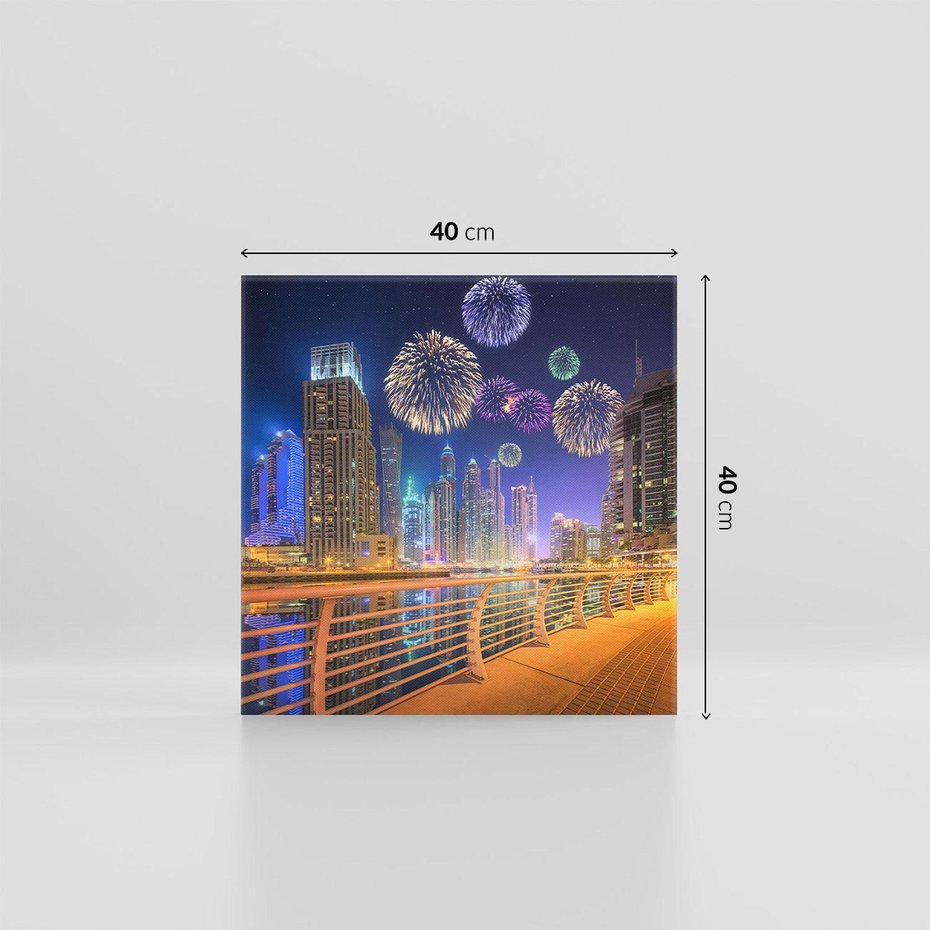 Obraz na płótnie 40x40 - Fajerwerki Nowego Roku - nowy rok, fajerwerki