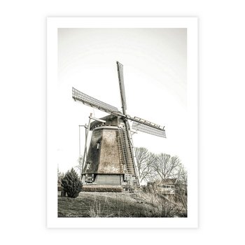 Plakat bez ramy 40x50 - Wiejska Idylla z Młynem - wiatrak, młyn