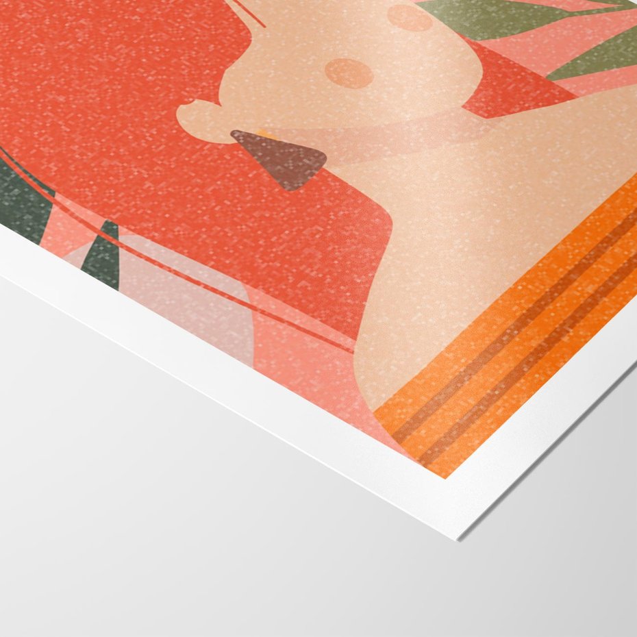 Plakat bez ramy 30x40 - Kobieca Refleksja - nowoczesny plakat, styl retro