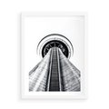 Plakat w ramie 50x70 - Perspektywa Wieży - architektura, wieża - rama biała